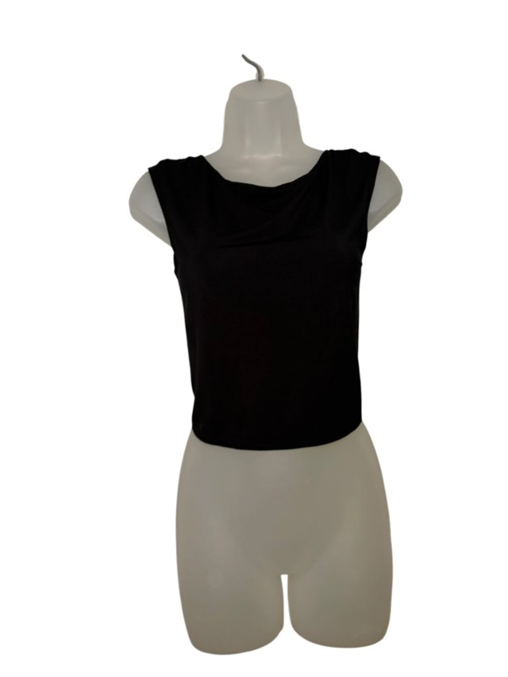 o.p.t. Linnea Black Open Back Stretch Crop Top NWT Small - Picture 2 of 6